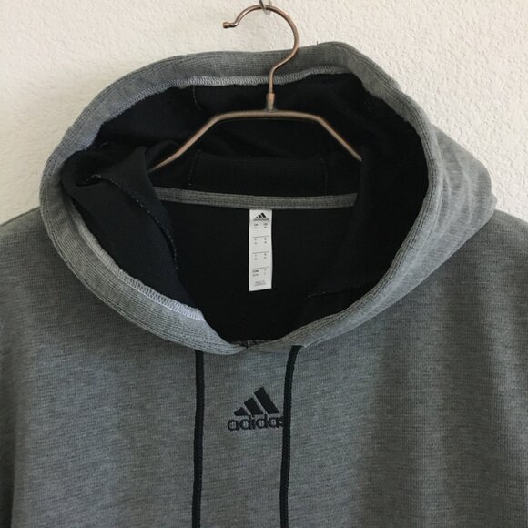 Adidas Performance Cross-Up 365 Hoodie Mens Medium Gray/Black Kangaroo Pocket - Picture 2 of 16